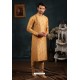 Mustard Art Banarasi Silk Kurta Pajama