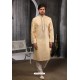 Gold Jacquard Silk Brocade Kurta Pajama