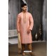 Perfect Peach Art Banarasi Silk Kurta Pajama