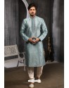 Silver Art Banarasi Silk Kurta Pajama