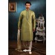 Green Art Banarasi Silk Kurta Pajama