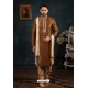 Brown Art Banarasi Silk Kurta Pajama