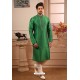 Forest Green Art Banarasi Silk Kurta Pajama