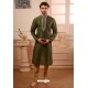 Mehendi Art Banarasi Silk Kurta Pajama