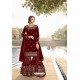 Maroon Heavy Dolla Silk Designer Sharara Suit