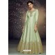 Green Heavy Dolla Silk Designer Gown