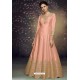 Peach Heavy Dolla Silk Designer Gown