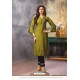 Mehendi Viscose Cotton Readymade Kurtis With Palazzo