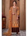 Orange Pure Zam Cotton Digital Printed Suit