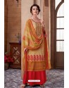 Multi Colour Pure Zam Cotton Designer Suit