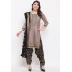 Light Brown Jam Silk Cotton Salwar Suit