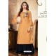 Mustard Mal Cotton Embroidered Kurti And Palazzo