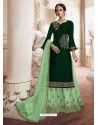 Dark Green Rangoli Georgette Designer Suit
