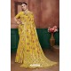 Yellow Banarasi Cotton Silk Designer Saree