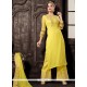Beckoning Georgette Yellow Designer Palazzo Salwar Kameez