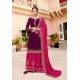 Violet And Rani Soft Georgette Embroidered Palazzo Suit