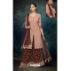 Beige And Coffee Georgette Designer Palazzo Suit