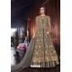 Grey Butterfly Net Designer Anarkali Suit