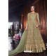Pretty Green Butterfly Net Designer Anarkali Suit