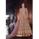 Splendid Pink Butterfly Net Designer Anarkali Suit