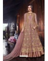 Splendid Pink Butterfly Net Designer Anarkali Suit