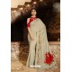 Taupe Barfi Silk Designer Saree