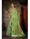 Green Banarasi Silk Designer Saree