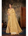 Light Beige Banarasi Silk Designer Saree