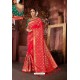 Red Banarasi Silk Jacquard Work Designer Saree