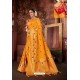 Yellow Banarasi Silk Jacquard Work Designer Saree