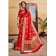 Red Art Silk Designer Saree
