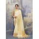 Cream Silk Designer Jacquard Worked Saree