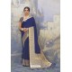 Navy Blue Silk Designer Jacquard Worked Saree