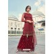 Red Thread And Zari Worked Sharara Suit
