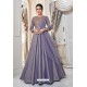 Mauve Soft Upada Silk Party Wear Gown