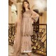 Light Brown Faux Georgette Embroidered Straight Suit