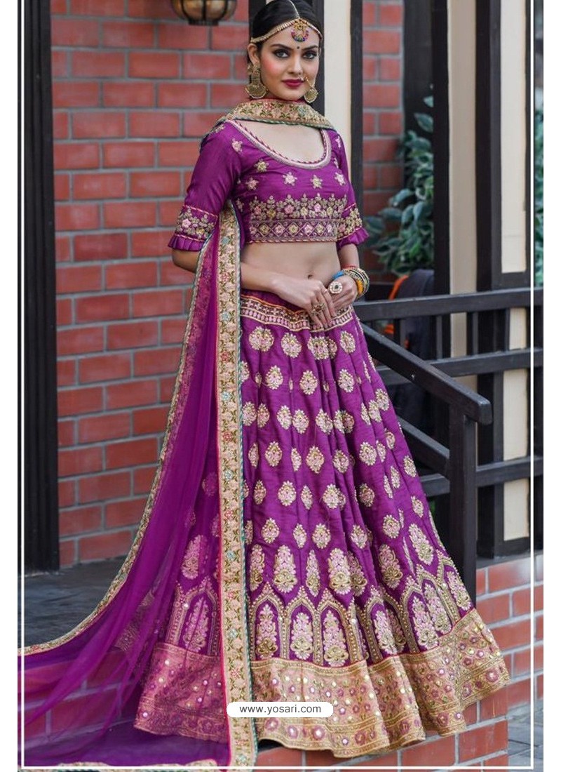 Purple Chennai Silk Designer Lehenga Choli