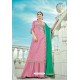 Pink Pure Banarasi Jacquard Palazzo Suit