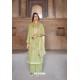 Olive Green Viscose Muslin Casual Wear Palazzo Suit