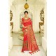 Wonderful Red Party Wear Stone Worked Saree