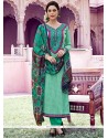 Lordly Cotton Green Print Work Designer Pakistani Salwar Suit