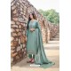 Grayish Green Muslin Embroidered Straight Suit