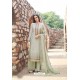 Olive Green Muslin Embroidered Straight Suit