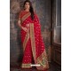 Red Designer Banarasi Silk Saree