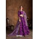 Purple Mulberry Silk Designer Embroidered Lehenga