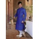 Royal Blue Cotton Kurta Pajama