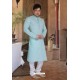 Sky Blue Cotton Kurta Pajama