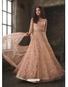 Baby Pink Soft Net Embroidered Anarkali Suit