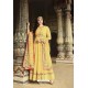 Yellow Dola Silk Embroidered Anarkali Suit