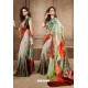 Stylish Multi Colour Linen Satin Digital Printed Saree